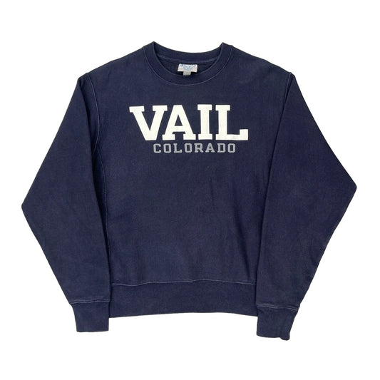 Vail Colorado Champion College Sweatshirt - Medium Navy Cotton