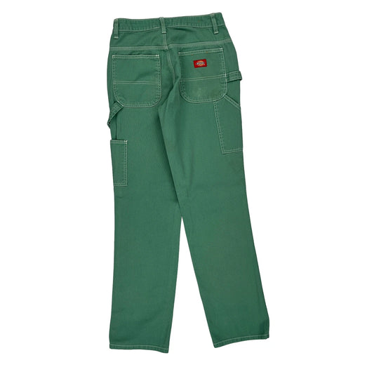 Dickies Carpenter Trousers - 26W UK 6 Green Cotton