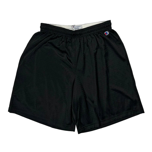 Vintage Champion Sport Shorts - Large Black Polyester