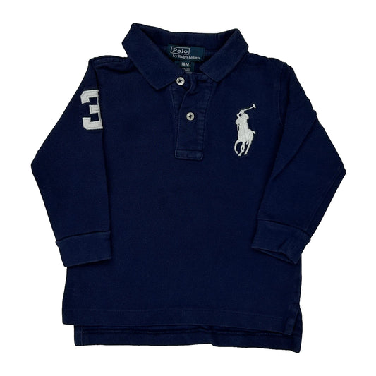 Age 18 Months Polo By Ralph Lauren Polo Shirt - 3XS Navy Cotton