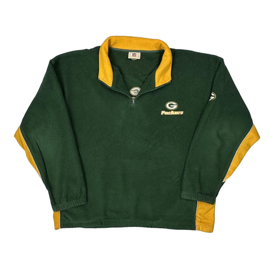 Vintage Packers Nfl Football Fleece - 2XL Green Polyester