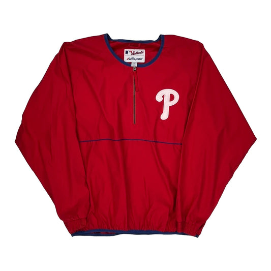 Philadelphia Phillies Majestic Mlb Windbreaker - XL Red Polyester