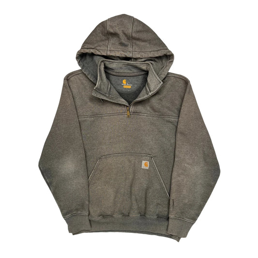 Carhartt Hoodie - Large Grey Cotton Blend