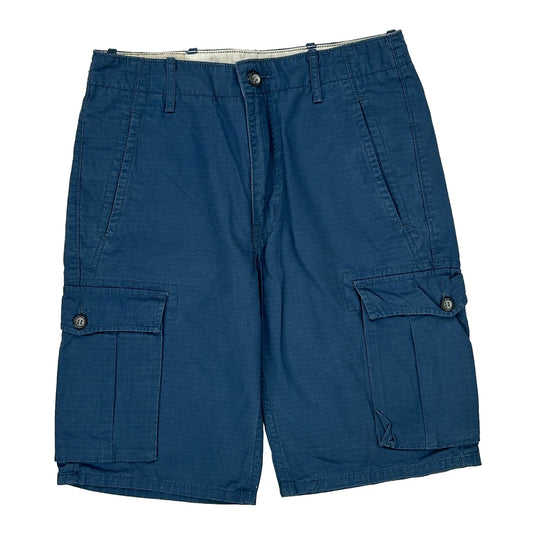 Levis Cargo Shorts - 32W 11L Blue Cotton