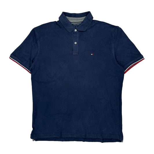 Tommy Hilfiger Polo Shirt - Large Blue Cotton