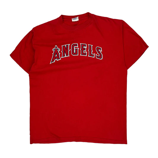 Angels Majestic Mlb T-Shirt - XL Red Cotton