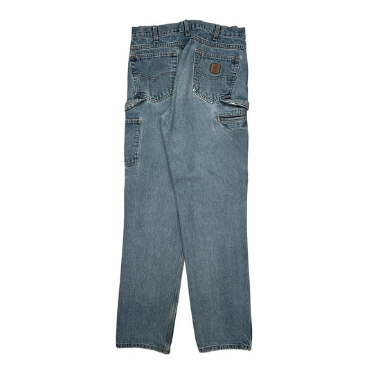 Carhartt Double Knee Carpenter Jeans - 34W 32L Light Wash Denim