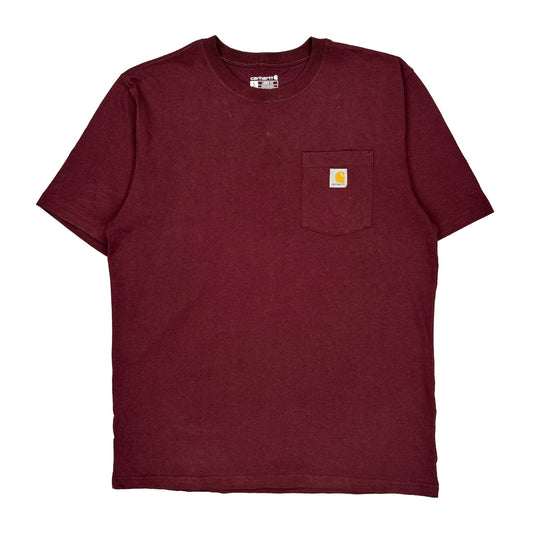 Carhartt Tall T-Shirt - Large Burgundy Cotton