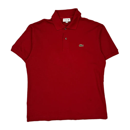 Lacoste Polo Shirt - Large Red Cotton