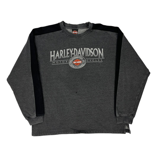 Sierra Vista Harley Davidson Spellout Sweatshirt - Large Grey Cotton Blend