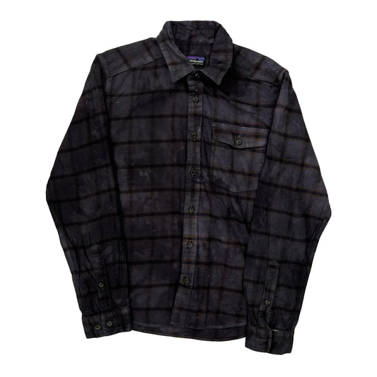 Patagonia Checked Flannel Shirt - Medium Black Cotton