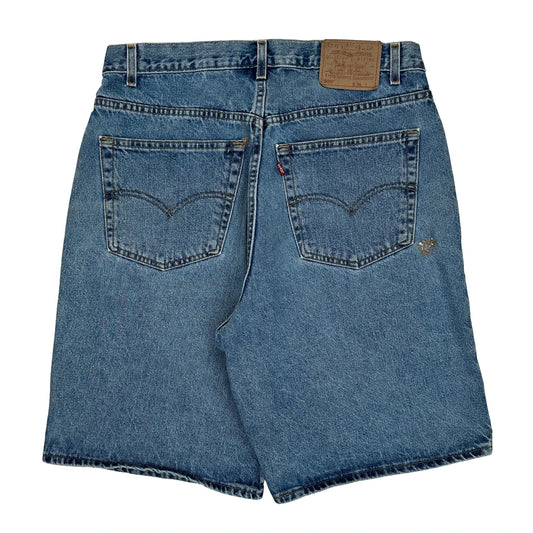Levis Denim Shorts - 34W 11L Blue Denim