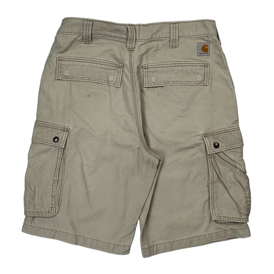 Vintage Carhartt Cargo Shorts - 32W 10L Beige Cotton