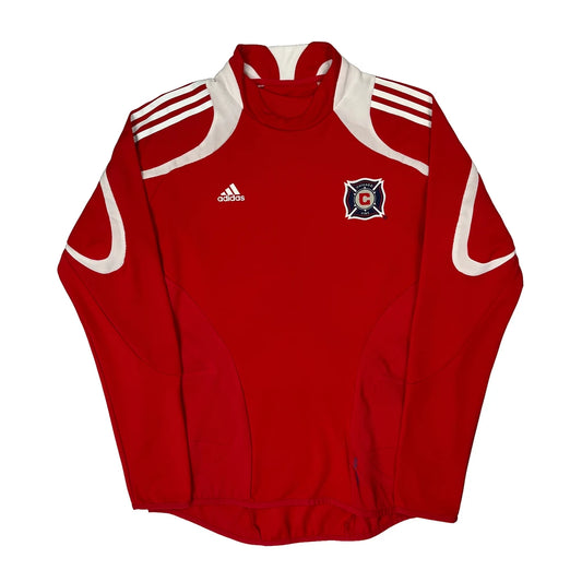 Vintage Chicago Fire Adidas Football Shirt - Large Red Polyester