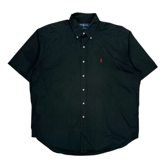 Blake Ralph Lauren Short Sleeve Shirt - XL Black Cotton