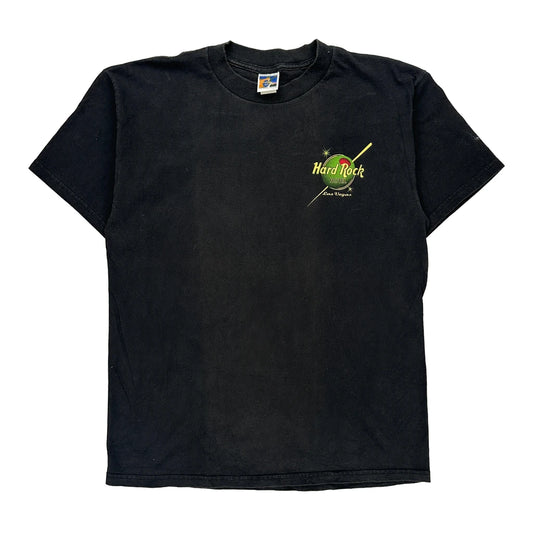 Las Vegas Hard Rock Cafe Graphic T-Shirt - Large Black Cotton