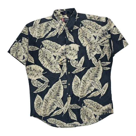 Chaps Ralph Lauren Hawaiian Shirt - Large Black Cotton