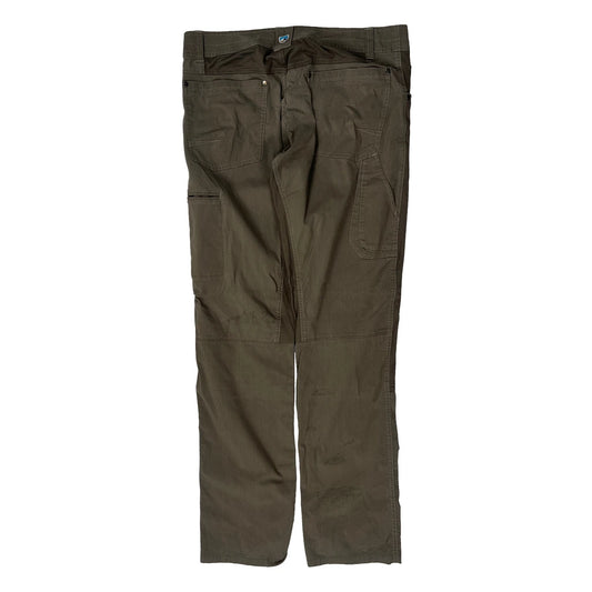 Kuhl Double Knee Cargo Trousers - 34W 33L Khaki Cotton