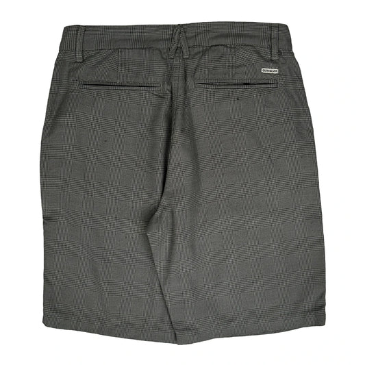 Quiksilver Checked Shorts - 32W 10L Grey Cotton Blend