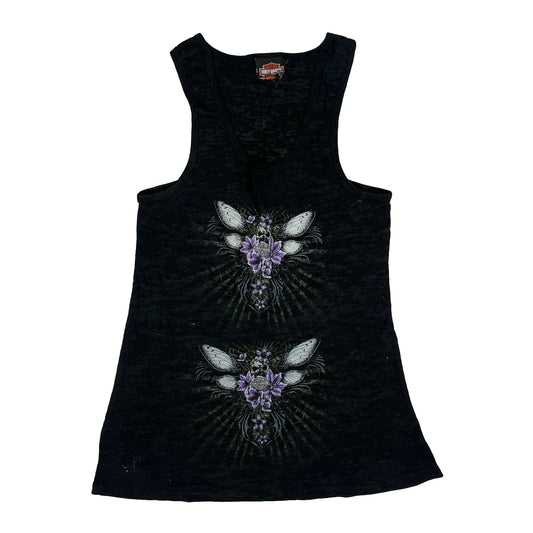 Harley Davidson Graphic Vest - Small Black Cotton