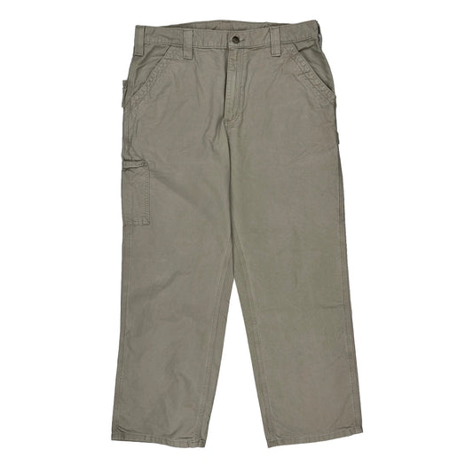 Carhartt Carpenter Trousers - 36W 30L Khaki Cotton