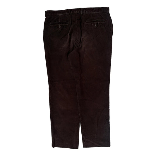 Vintage Ralph Lauren Cord Trousers - 36W 31L Brown Corduroy
