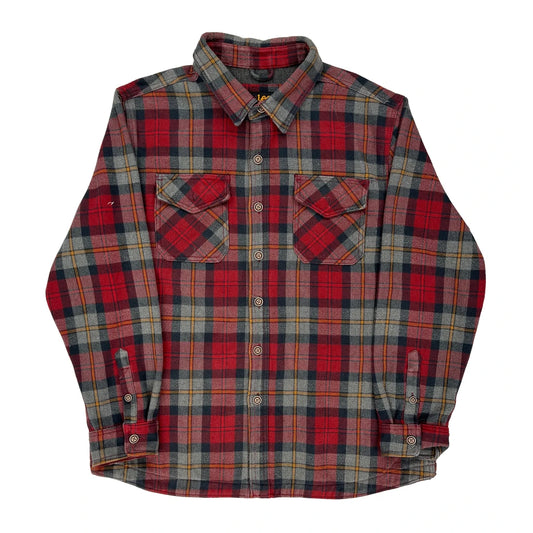 Lee Checked Flannel Shirt - XL Black Cotton