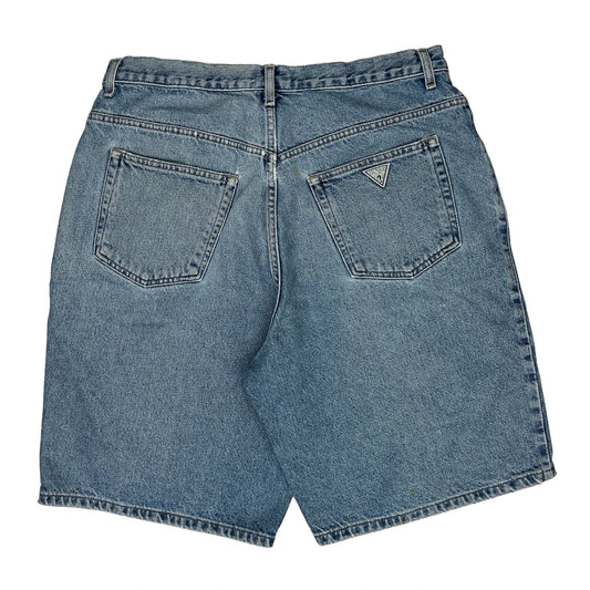 Vintage 90S Guess Denim Shorts - 34W 9L Blue Denim