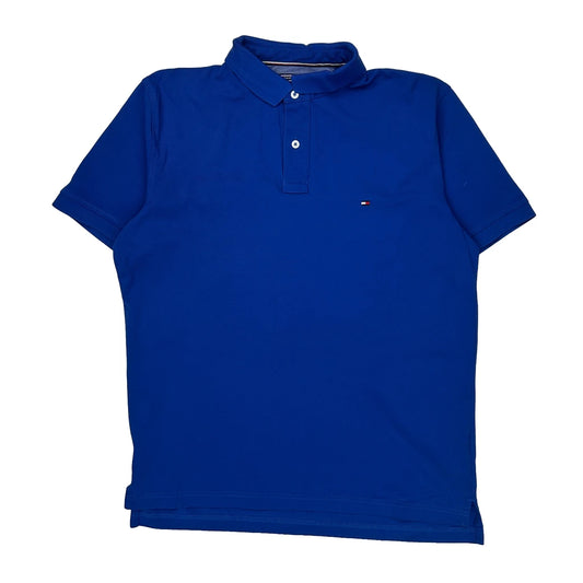 Tommy Hilfiger Polo Shirt - Large Blue Cotton