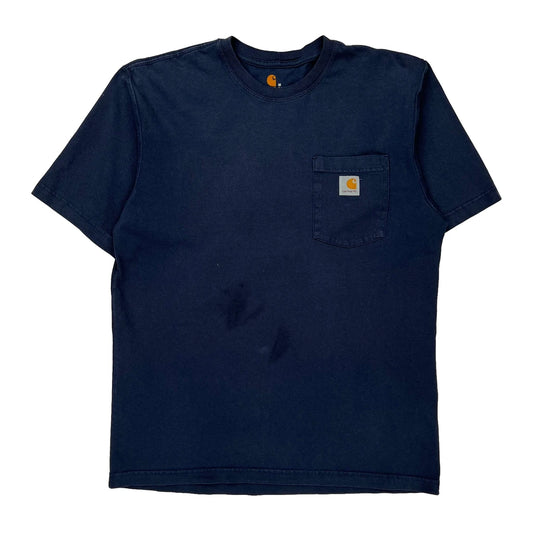 Carhartt T-Shirt - Medium Navy Cotton
