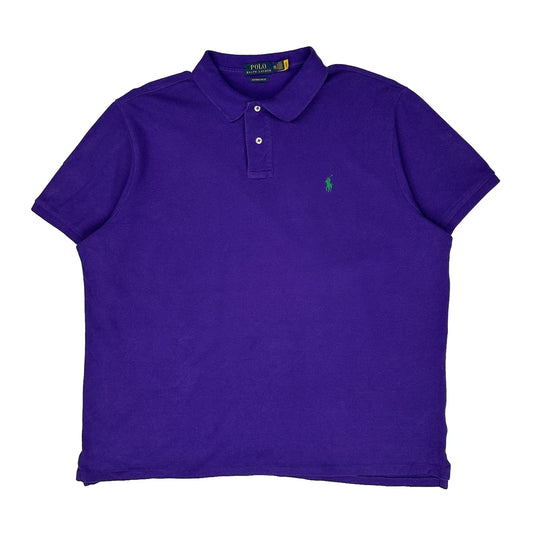 Polo By Ralph Lauren Slim Fit Polo Shirt - 2XL Purple Cotton