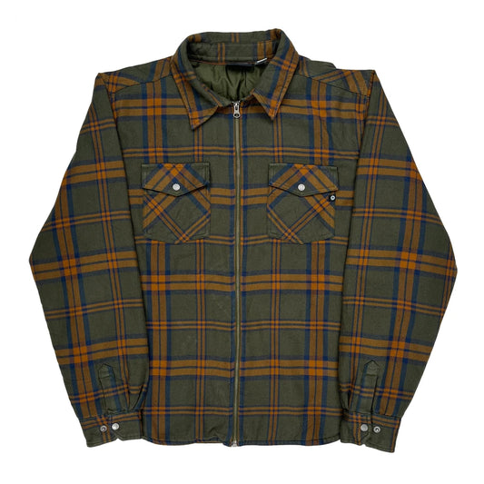 Marmot Checked Flannel Shirt Jacket - XL Green Cotton