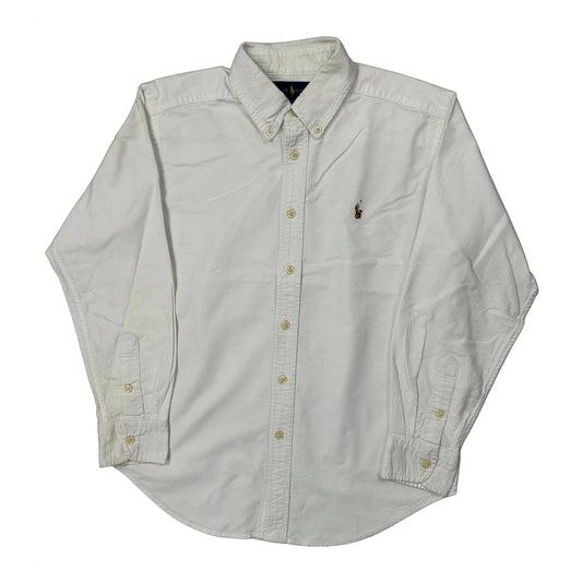 Age 12 Ralph Lauren Shirt - Medium White Cotton