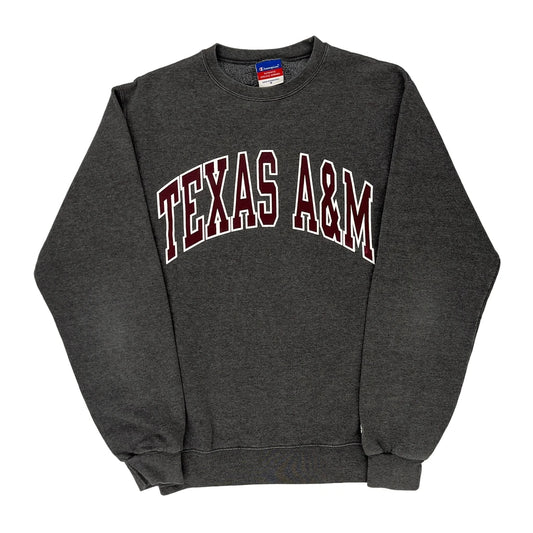 Texas A&M Champion College Sweatshirt - Small Grey Cotton Blend
