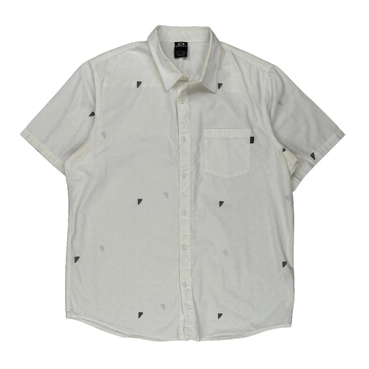 Oakley Short Sleeve Shirt - Large White Cotton