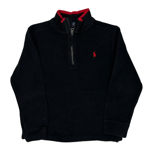 Age 6 Polo By Ralph Lauren 1/4 Zip - XS Black Cotton