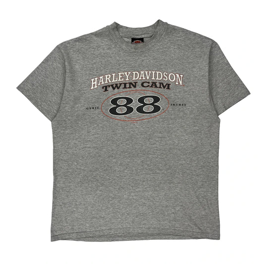 St. Petersburg, Florida Harley Davidson Graphic T-Shirt - XL Grey Cotton Blend