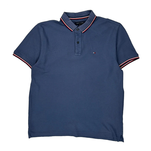 Tommy Hilfiger Polo Shirt - Large Blue Cotton