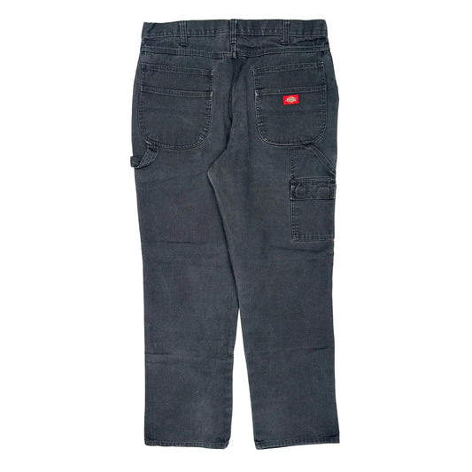 Dickies Double Knee Carpenter Trousers - 36W 32L Grey Cotton