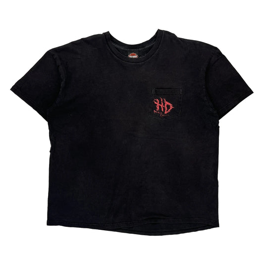 Heart Of Dixie Harley Davidson Graphic T-Shirt - 2XL Black Cotton