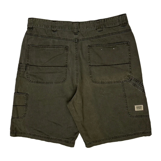 Wrangler Cargo Carpenter Shorts - 38W 10L Green Cotton