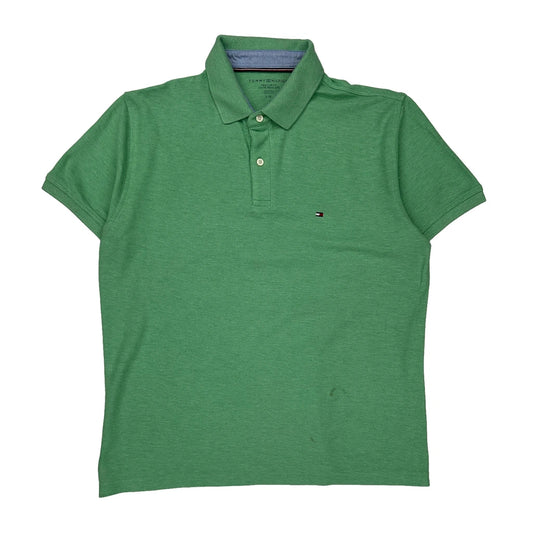 Tommy Hilfiger Polo Shirt - Large Green Cotton