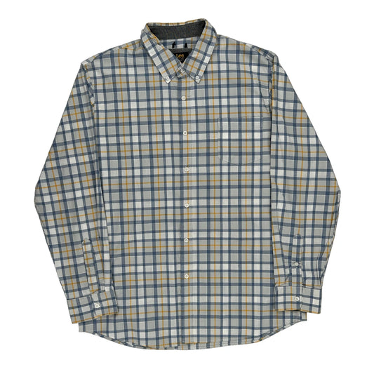 Lee Checked Shirt - XL Blue Cotton