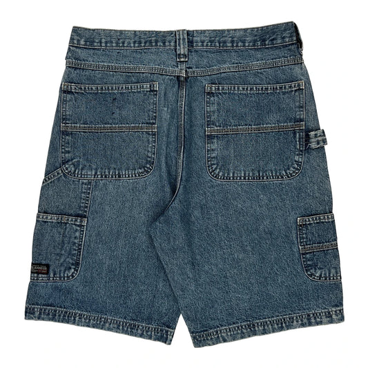 Unbranded Cargo Carpenter Shorts - 32W 10L Blue Denim