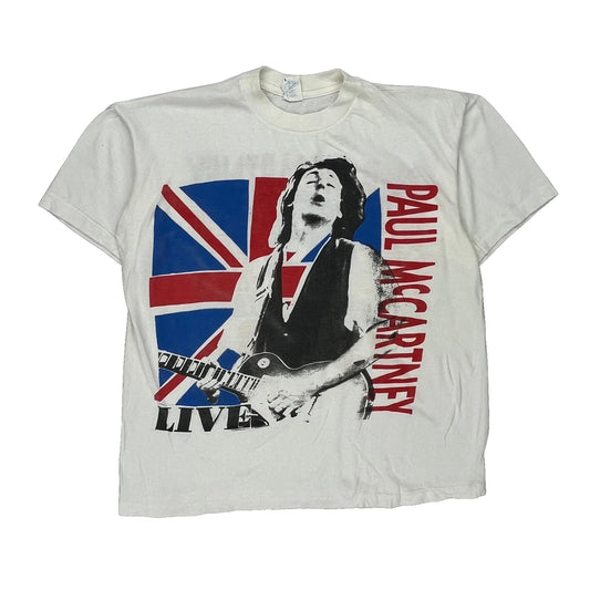 Paul Mccartney The New World Tour 1993 Single Stitch Band T-Shirt - Large Black Cotton