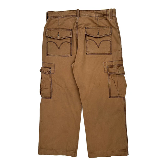 Levis Cargo Trousers - 36W 22L Brown Cotton