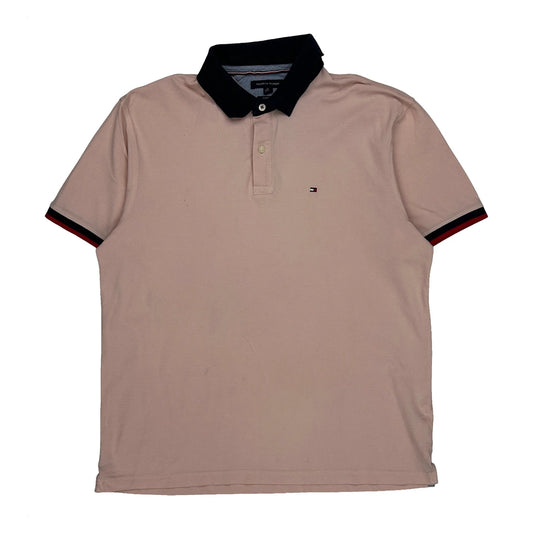 Tommy Hilfiger Polo Shirt - XL Pink Cotton