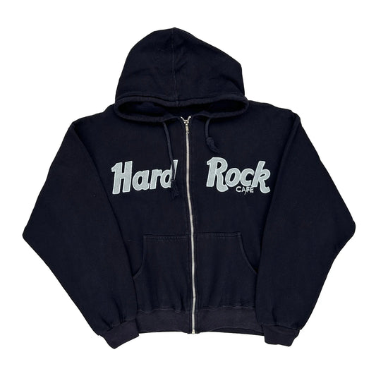 Hard Rock Cafe Hoodie - Large Black Cotton Blend