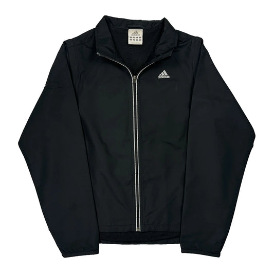 Vintage Adidas Windbreaker - Small Black Polyester