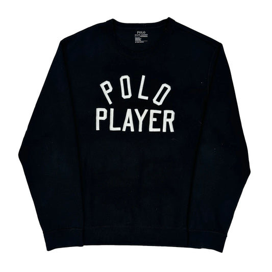 Polo Player Text Polo By Ralph Lauren Sweatshirt - XL Black Cotton